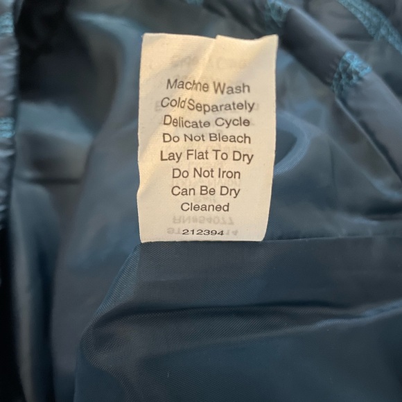 Cabi Poseidon Puffer 914 Teal Blue Mock Neck Zip Up Jacket Size Small - Picture 14 of 14